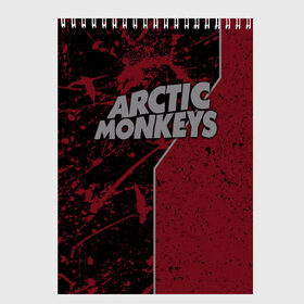 Скетчбук с принтом Arctic Monkeys в Санкт-Петербурге, 100% бумага
 | 48 листов, плотность листов — 100 г/м2, плотность картонной обложки — 250 г/м2. Листы скреплены сверху удобной пружинной спиралью | Тематика изображения на принте: британская | гараж | группа | инди рок | метал | ню | постпанк | психоделический | рок | хай грин | электроник