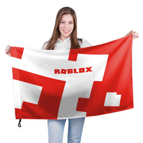 Флаг 3D с принтом ROBLOX Red в Санкт-Петербурге, 100% полиэстер | плотность ткани — 95 г/м2, размер — 67 х 109 см. Принт наносится с одной стороны | block | lego | logo | minecraft | online | oof | quest | roblocks | roblockx | roblox | studio | блок | блоки | голова | игра | игры | квест | лего | лицо | лого | логотип | майнкрафт | онлайн | роблокс | символ | студия
