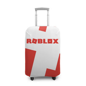 Чехол для чемодана 3D с принтом ROBLOX Red в Санкт-Петербурге, 86% полиэфир, 14% спандекс | двустороннее нанесение принта, прорези для ручек и колес | block | lego | logo | minecraft | online | oof | quest | roblocks | roblockx | roblox | studio | блок | блоки | голова | игра | игры | квест | лего | лицо | лого | логотип | майнкрафт | онлайн | роблокс | символ | студия
