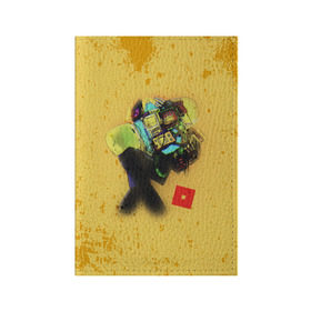 Обложка для паспорта матовая кожа с принтом ROBLOX Grunge ART в Санкт-Петербурге, натуральная матовая кожа | размер 19,3 х 13,7 см; прозрачные пластиковые крепления | Тематика изображения на принте: block | lego | logo | minecraft | online | oof | quest | roblocks | roblockx | roblox | studio | блок | блоки | голова | игра | игры | квест | лего | лицо | лого | логотип | майнкрафт | онлайн | роблокс | символ | студия