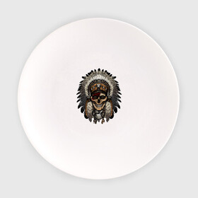 Тарелка с принтом Индеец в Санкт-Петербурге, фарфор | диаметр - 210 мм
диаметр для нанесения принта - 120 мм | индеец | индейцы | хиппи | череп