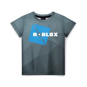 Детская футболка 3D с принтом Roblox Studio в Санкт-Петербурге, 100% гипоаллергенный полиэфир | прямой крой, круглый вырез горловины, длина до линии бедер, чуть спущенное плечо, ткань немного тянется | Тематика изображения на принте: block | lego | logo | minecraft | online | oof | quest | roblocks | roblockx | roblox | studio | блок | блоки | голова | игра | игры | квест | лего | лицо | лого | логотип | майнкрафт | онлайн | роблокс | символ | студия