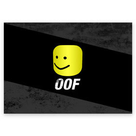 Поздравительная открытка с принтом Roblox OOF Мем в Санкт-Петербурге, 100% бумага | плотность бумаги 280 г/м2, матовая, на обратной стороне линовка и место для марки
 | lego | logo | meme | memes | minecraft | oof | quest | roblocks | roblockx | roblox | studio | блок | блоки | голова | игра | игры | квест | лего | лицо | лого | логотип | майнкрафт | мем | мемы | онлайн | роблокс | студия