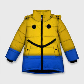 Зимняя куртка для девочек 3D с принтом ROBLOX NOOB Face в Санкт-Петербурге, ткань верха — 100% полиэстер; подклад — 100% полиэстер, утеплитель — 100% полиэстер. | длина ниже бедра, удлиненная спинка, воротник стойка и отстегивающийся капюшон. Есть боковые карманы с листочкой на кнопках, утяжки по низу изделия и внутренний карман на молнии. 

Предусмотрены светоотражающий принт на спинке, радужный светоотражающий элемент на пуллере молнии и на резинке для утяжки. | lego | logo | meme | memes | minecraft | oof | quest | roblocks | roblockx | roblox | studio | блок | блоки | голова | игра | игры | квест | лего | лицо | лого | логотип | майнкрафт | мем | мемы | онлайн | роблокс | студия