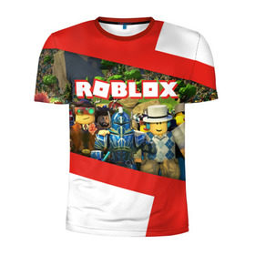 Мужская футболка 3D спортивная с принтом ROBLOX в Санкт-Петербурге, 100% полиэстер с улучшенными характеристиками | приталенный силуэт, круглая горловина, широкие плечи, сужается к линии бедра | lego | logo | meme | memes | minecraft | oof | quest | roblocks | roblockx | roblox | studio | блок | блоки | голова | игра | игры | квест | лего | лицо | лого | логотип | майнкрафт | мем | мемы | онлайн | роблокс | студия