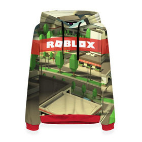 Женская толстовка 3D с принтом ROBLOX City в Санкт-Петербурге, 100% полиэстер  | двухслойный капюшон со шнурком для регулировки, мягкие манжеты на рукавах и по низу толстовки, спереди карман-кенгуру с мягким внутренним слоем. | lego | logo | meme | memes | minecraft | oof | quest | roblocks | roblockx | roblox | studio | блок | блоки | голова | игра | игры | квест | лего | лицо | лого | логотип | майнкрафт | мем | мемы | онлайн | роблокс | студия