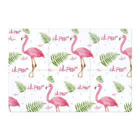 Магнитный плакат 3Х2 с принтом Lil Peep pink flamingo в Санкт-Петербурге, Полимерный материал с магнитным слоем | 6 деталей размером 9*9 см | benz truck | girls. pink | gustav hr | hip hop | lil | lil peep | peep | rap | лил | лилпип | листья | пальма | пальмы | пип | розовый | рэп | фламинго | хип хоп | эмо | эмо реп