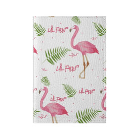 Обложка для паспорта матовая кожа с принтом Lil Peep pink flamingo в Санкт-Петербурге, натуральная матовая кожа | размер 19,3 х 13,7 см; прозрачные пластиковые крепления | Тематика изображения на принте: benz truck | girls. pink | gustav hr | hip hop | lil | lil peep | peep | rap | лил | лилпип | листья | пальма | пальмы | пип | розовый | рэп | фламинго | хип хоп | эмо | эмо реп