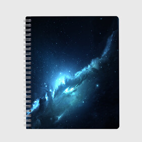 Тетрадь с принтом ATLANTIS NEBULA в Санкт-Петербурге, 100% бумага | 48 листов, плотность листов — 60 г/м2, плотность картонной обложки — 250 г/м2. Листы скреплены сбоку удобной пружинной спиралью. Уголки страниц и обложки скругленные. Цвет линий — светло-серый
 | galaxy | nebula | space | star | абстракция | вселенная | галактика | звезда | звезды | космический | планеты
