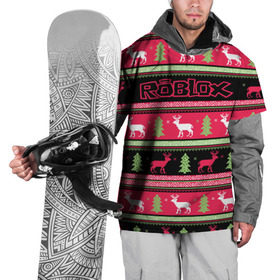 Накидка на куртку 3D с принтом Roblox Новогодний в Санкт-Петербурге, 100% полиэстер |  | Тематика изображения на принте: dynablocks | roblox | блоки | вселенная | герои | год | кубики | новый | роблокс | снег | снежинки | узор