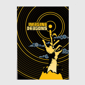 Постер с принтом Imagine Dragons в Санкт-Петербурге, 100% бумага
 | бумага, плотность 150 мг. Матовая, но за счет высокого коэффициента гладкости имеет небольшой блеск и дает на свету блики, но в отличии от глянцевой бумаги не покрыта лаком | imagine dragons | imagine dragons origins | имэджн драгонз | рок