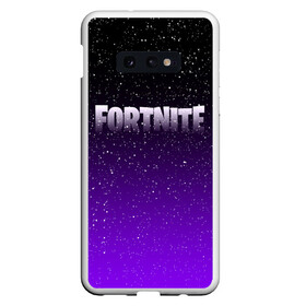 Чехол для Samsung S10E с принтом FORTNITE SPACE в Санкт-Петербурге, Силикон | Область печати: задняя сторона чехла, без боковых панелей | 2019 | armor | armour | cybersport | esport | fortnite | game | llama | logo | броня | игра | киберспорт | лама | симулятор строительства | строительство | фиолетовый | фирменные цвета | фортнайт