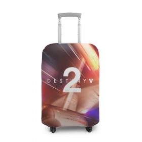 Чехол для чемодана 3D с принтом Destiny 2 в Санкт-Петербурге, 86% полиэфир, 14% спандекс | двустороннее нанесение принта, прорези для ручек и колес | 