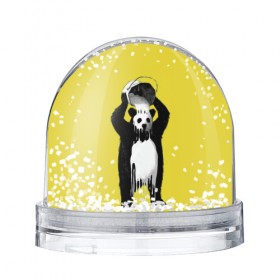 Водяной шар с принтом панда в Санкт-Петербурге, Пластик | Изображение внутри шара печатается на глянцевой фотобумаге с двух сторон | арт | краска | медведь | панда