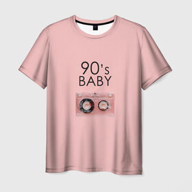 Мужская футболка 3D с принтом 90-е в Санкт-Петербурге, 100% полиэфир | прямой крой, круглый вырез горловины, длина до линии бедер | Тематика изображения на принте: mtv | music | детство | дискотека | кассета | музыка | перестройка | ретро | ссср