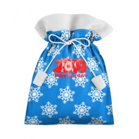Подарочный 3D мешок с принтом НОВЫЙ ГОД 2019 в Санкт-Петербурге, 100% полиэстер | Размер: 29*39 см | christmas | new year | pig | snow | год свиньи | ёлка | зима | кабан | каникулы | новогодний паттерн | новый год | праздник | рождество | свинья | снег | снежинки