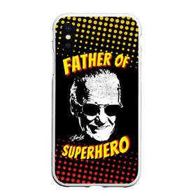 Чехол для iPhone XS Max матовый с принтом Stan Lee Father of Superhero в Санкт-Петербурге, Силикон | Область печати: задняя сторона чехла, без боковых панелей | Тематика изображения на принте: avengers | father | hero | hulk | iron | lee | man | stan | stan lee | stanlee | superhero | thor | анти | герой | железный | комиксы | лии | мстители | отец | стен | стенли | стэн ли | супер | супергероев | тор | халк | человек