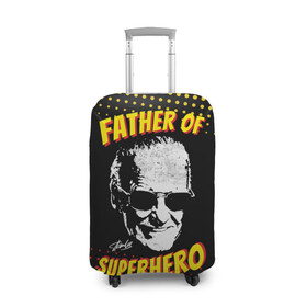 Чехол для чемодана 3D с принтом Stan Lee: Father of Superhero в Санкт-Петербурге, 86% полиэфир, 14% спандекс | двустороннее нанесение принта, прорези для ручек и колес | Тематика изображения на принте: avengers | father | hero | hulk | iron | lee | man | stan | stan lee | stanlee | superhero | thor | анти | герой | железный | комиксы | лии | мстители | отец | стен | стенли | стэн ли | супер | супергероев | тор | халк | человек