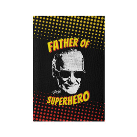 Обложка для паспорта матовая кожа с принтом Stan Lee: Father of Superhero в Санкт-Петербурге, натуральная матовая кожа | размер 19,3 х 13,7 см; прозрачные пластиковые крепления | Тематика изображения на принте: avengers | father | hero | hulk | iron | lee | man | stan | stan lee | stanlee | superhero | thor | анти | герой | железный | комиксы | лии | мстители | отец | стен | стенли | стэн ли | супер | супергероев | тор | халк | человек