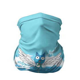 Бандана-труба 3D с принтом Happy Aye! (Fairy Tail) в Санкт-Петербурге, 100% полиэстер, ткань с особыми свойствами — Activecool | плотность 150‒180 г/м2; хорошо тянется, но сохраняет форму | anime | blue | cat | fairy tail | happy | аниме | кот | кошка | синий | хвост феи | хэппи