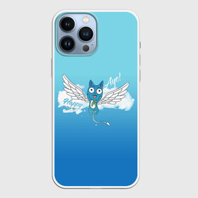 Чехол для iPhone 13 Pro Max с принтом Happy Aye (Fairy Tail) в Санкт-Петербурге,  |  | anime | blue | cat | fairy tail | happy | аниме | кот | кошка | синий | хвост феи | хэппи