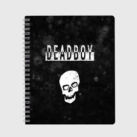 Тетрадь с принтом BONES DEADBOY SESH в Санкт-Петербурге, 100% бумага | 48 листов, плотность листов — 60 г/м2, плотность картонной обложки — 250 г/м2. Листы скреплены сбоку удобной пружинной спиралью. Уголки страниц и обложки скругленные. Цвет линий — светло-серый
 | bones | boy | dead | deadboy | elmo | hdmi | hip | hop | kennedy | metal | rap | rapper | scream | sesh | seshollowaterboyz | skull | team | кеннеди | кости | костя | метал | рэп | рэпер | сеш | скрим | сэш | хип | хоп | череп | элмо