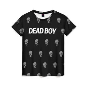 Женская футболка 3D с принтом Bones Deadboy в Санкт-Петербурге, 100% полиэфир ( синтетическое хлопкоподобное полотно) | прямой крой, круглый вырез горловины, длина до линии бедер | bones | boy | dead | deadboy | elmo | hdmi | hip | hop | kennedy | metal | rap | rapper | scream | sesh | seshollowaterboyz | skull | team | кеннеди | кости | костя | метал | рэп | рэпер | сеш | скрим | сэш | хип | хоп | череп | элмо
