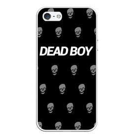 Чехол для iPhone 5/5S матовый с принтом Bones Deadboy в Санкт-Петербурге, Силикон | Область печати: задняя сторона чехла, без боковых панелей | Тематика изображения на принте: bones | boy | dead | deadboy | elmo | hdmi | hip | hop | kennedy | metal | rap | rapper | scream | sesh | seshollowaterboyz | skull | team | кеннеди | кости | костя | метал | рэп | рэпер | сеш | скрим | сэш | хип | хоп | череп | элмо