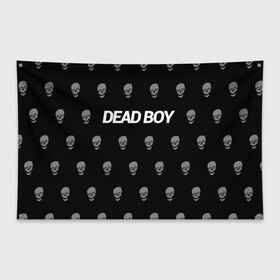 Флаг-баннер с принтом Bones Deadboy в Санкт-Петербурге, 100% полиэстер | размер 67 х 109 см, плотность ткани — 95 г/м2; по краям флага есть четыре люверса для крепления | bones | boy | dead | deadboy | elmo | hdmi | hip | hop | kennedy | metal | rap | rapper | scream | sesh | seshollowaterboyz | skull | team | кеннеди | кости | костя | метал | рэп | рэпер | сеш | скрим | сэш | хип | хоп | череп | элмо