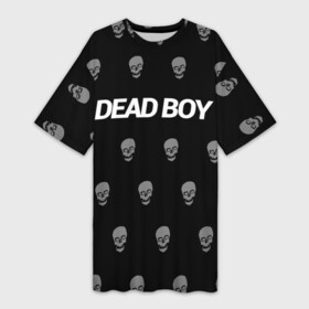 Платье-футболка 3D с принтом Bones Deadboy в Санкт-Петербурге,  |  | bones | boy | dead | deadboy | elmo | hdmi | hip | hop | kennedy | metal | rap | rapper | scream | sesh | seshollowaterboyz | skull | team | кеннеди | кости | костя | метал | рэп | рэпер | сеш | скрим | сэш | хип | хоп | череп | элмо