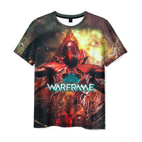 Мужская футболка 3D с принтом Warframe #3 в Санкт-Петербурге, 100% полиэфир | прямой крой, круглый вырез горловины, длина до линии бедер | Тематика изображения на принте: prime | warframe | варфрейм | прайм | сталкер.