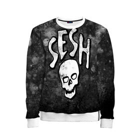 Детский свитшот 3D с принтом SESH Team (Bones) в Санкт-Петербурге, 100% полиэстер | свободная посадка, прямой крой, мягкая тканевая резинка на рукавах и понизу свитшота | bones | boy | dead | deadboy | elmo | hdmi | hip | hop | kennedy | metal | rap | rapper | scream | sesh | seshollowaterboyz | skull | team | кеннеди | кости | костя | метал | рэп | рэпер | сеш | скрим | сэш | хип | хоп | череп | элмо