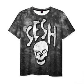 Мужская футболка 3D с принтом SESH Team (Bones) в Санкт-Петербурге, 100% полиэфир | прямой крой, круглый вырез горловины, длина до линии бедер | bones | boy | dead | deadboy | elmo | hdmi | hip | hop | kennedy | metal | rap | rapper | scream | sesh | seshollowaterboyz | skull | team | кеннеди | кости | костя | метал | рэп | рэпер | сеш | скрим | сэш | хип | хоп | череп | элмо