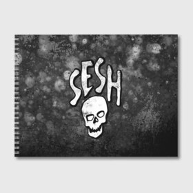 Альбом для рисования с принтом SESH Team (Bones) в Санкт-Петербурге, 100% бумага
 | матовая бумага, плотность 200 мг. | Тематика изображения на принте: bones | boy | dead | deadboy | elmo | hdmi | hip | hop | kennedy | metal | rap | rapper | scream | sesh | seshollowaterboyz | skull | team | кеннеди | кости | костя | метал | рэп | рэпер | сеш | скрим | сэш | хип | хоп | череп | элмо