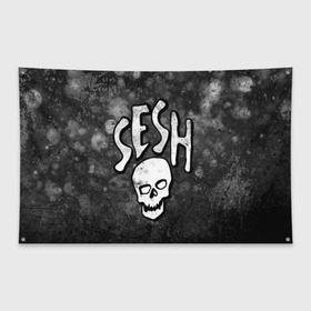 Флаг-баннер с принтом SESH Team (Bones) в Санкт-Петербурге, 100% полиэстер | размер 67 х 109 см, плотность ткани — 95 г/м2; по краям флага есть четыре люверса для крепления | bones | boy | dead | deadboy | elmo | hdmi | hip | hop | kennedy | metal | rap | rapper | scream | sesh | seshollowaterboyz | skull | team | кеннеди | кости | костя | метал | рэп | рэпер | сеш | скрим | сэш | хип | хоп | череп | элмо