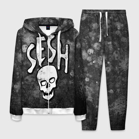 Мужской костюм 3D с принтом SESH Team (Bones) в Санкт-Петербурге, 100% полиэстер | Манжеты и пояс оформлены тканевой резинкой, двухслойный капюшон со шнурком для регулировки, карманы спереди | Тематика изображения на принте: bones | boy | dead | deadboy | elmo | hdmi | hip | hop | kennedy | metal | rap | rapper | scream | sesh | seshollowaterboyz | skull | team | кеннеди | кости | костя | метал | рэп | рэпер | сеш | скрим | сэш | хип | хоп | череп | элмо