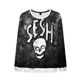 Мужской свитшот 3D с принтом SESH Team (Bones) в Санкт-Петербурге, 100% полиэстер с мягким внутренним слоем | круглый вырез горловины, мягкая резинка на манжетах и поясе, свободная посадка по фигуре | bones | boy | dead | deadboy | elmo | hdmi | hip | hop | kennedy | metal | rap | rapper | scream | sesh | seshollowaterboyz | skull | team | кеннеди | кости | костя | метал | рэп | рэпер | сеш | скрим | сэш | хип | хоп | череп | элмо