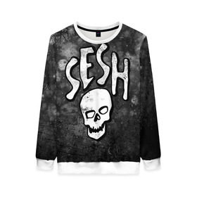 Женский свитшот 3D с принтом SESH Team (Bones) в Санкт-Петербурге, 100% полиэстер с мягким внутренним слоем | круглый вырез горловины, мягкая резинка на манжетах и поясе, свободная посадка по фигуре | bones | boy | dead | deadboy | elmo | hdmi | hip | hop | kennedy | metal | rap | rapper | scream | sesh | seshollowaterboyz | skull | team | кеннеди | кости | костя | метал | рэп | рэпер | сеш | скрим | сэш | хип | хоп | череп | элмо