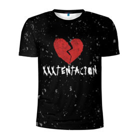 Мужская футболка 3D спортивная с принтом XXXTentacion Red Broken Heart в Санкт-Петербурге, 100% полиэстер с улучшенными характеристиками | приталенный силуэт, круглая горловина, широкие плечи, сужается к линии бедра | broken | dead | heart | king | legend | music | rap | rapper | red | revenge | rip | xtentation | xxtennation | xxx | xxxtentacion | красное | мертв | музыка | память | разбитое | репер | рип | рэп | сердце | тентасьон | умер