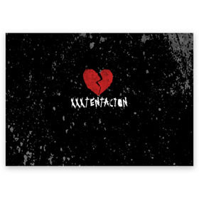 Поздравительная открытка с принтом XXXTentacion Red Broken Heart в Санкт-Петербурге, 100% бумага | плотность бумаги 280 г/м2, матовая, на обратной стороне линовка и место для марки
 | Тематика изображения на принте: broken | dead | heart | king | legend | music | rap | rapper | red | revenge | rip | xtentation | xxtennation | xxx | xxxtentacion | красное | мертв | музыка | память | разбитое | репер | рип | рэп | сердце | тентасьон | умер