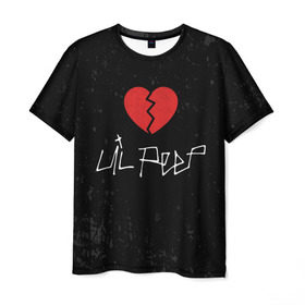 Мужская футболка 3D с принтом Lil Peep Broken Heart в Санкт-Петербурге, 100% полиэфир | прямой крой, круглый вырез горловины, длина до линии бедер | broken | dead | heart | lil | lil peep | lilpeep | music | peep | pump | rap | rapper | red | rip | густав | красное | лил | лил пип | лилпип | мертв | память | пип | разбитое | рип | рэп | рэпер | сердечко | сердце | умер | эмо