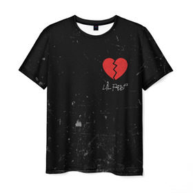 Мужская футболка 3D с принтом Lil Peep Broken Heart в Санкт-Петербурге, 100% полиэфир | прямой крой, круглый вырез горловины, длина до линии бедер | broken | dead | heart | lil | lil peep | lilpeep | music | peep | pump | rap | rapper | red | rip | густав | красное | лил | лил пип | лилпип | мертв | память | пип | разбитое | рип | рэп | рэпер | сердечко | сердце | умер | эмо