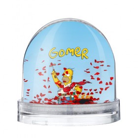 Водяной шар с принтом Гомер в Санкт-Петербурге, Пластик | Изображение внутри шара печатается на глянцевой фотобумаге с двух сторон | gomer | simpsons | барбекю | гомер | симпсон