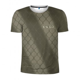 Мужская футболка 3D спортивная с принтом CS:GO - Safari Mesh в Санкт-Петербурге, 100% полиэстер с улучшенными характеристиками | приталенный силуэт, круглая горловина, широкие плечи, сужается к линии бедра | 