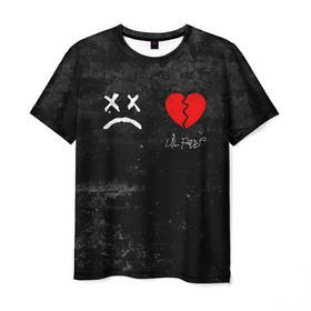 Мужская футболка 3D с принтом Lil Peep RIP в Санкт-Петербурге, 100% полиэфир | прямой крой, круглый вырез горловины, длина до линии бедер | broken | dead | heart | lil | lil peep | lilpeep | music | peep | pump | rap | rapper | red | rip | густав | красное | лил | лил пип | лилпип | мертв | память | пип | разбитое | рип | рэп | рэпер | сердечко | сердце | умер | эмо