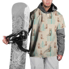 Накидка на куртку 3D с принтом Лисички в Санкт-Петербурге, 100% полиэстер |  | fox | snow | winter | елка | зима | лес | лиса | лисичка | лисички | лисы | снег