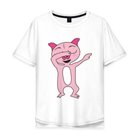 Мужская футболка хлопок Oversize с принтом DAB Pig в Санкт-Петербурге, 100% хлопок | свободный крой, круглый ворот, “спинка” длиннее передней части | 
