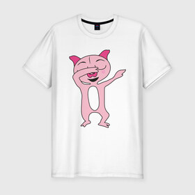Мужская футболка премиум с принтом DAB Pig в Санкт-Петербурге, 92% хлопок, 8% лайкра | приталенный силуэт, круглый вырез ворота, длина до линии бедра, короткий рукав | Тематика изображения на принте: 