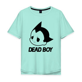 Мужская футболка хлопок Oversize с принтом DEAD BOY \ BONES в Санкт-Петербурге, 100% хлопок | свободный крой, круглый ворот, “спинка” длиннее передней части | bones | cloudrap | dead | deadboy | logo | music | rap | sesh | боунс | клаудреп | кости | лого | музыка | реп