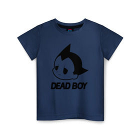 Детская футболка хлопок с принтом DEAD BOY   BONES в Санкт-Петербурге, 100% хлопок | круглый вырез горловины, полуприлегающий силуэт, длина до линии бедер | Тематика изображения на принте: bones | cloudrap | dead | deadboy | logo | music | rap | sesh | боунс | клаудреп | кости | лого | музыка | реп